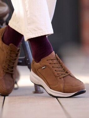 FINN COMFORT Piccadilly Men Shoes Size 9 Tan Caramel Leather Made In Germany